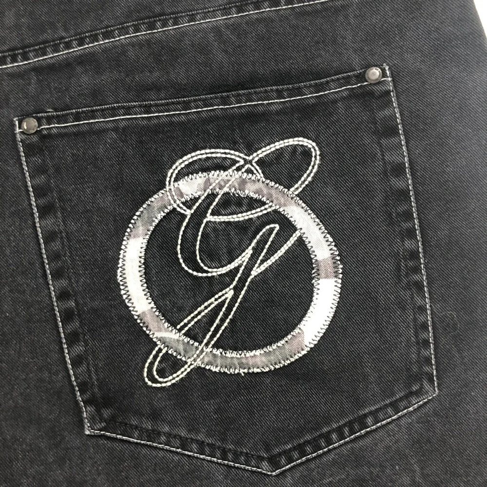 Godbody Denimtechnology Black Shorts 5X Mens‎ Embroidered Logo Pockets Vintage